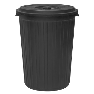 Trash cans Garbage can with lid, black (75 l.)