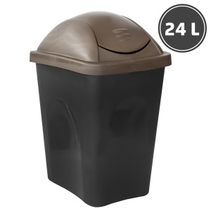 Trash bins and urns Garbage bin cap with valve 24 l. (black)