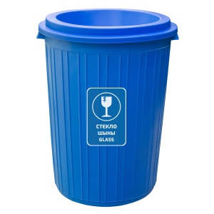 Plastic trash cans Trash can with funnel-shaped lid 75 l.