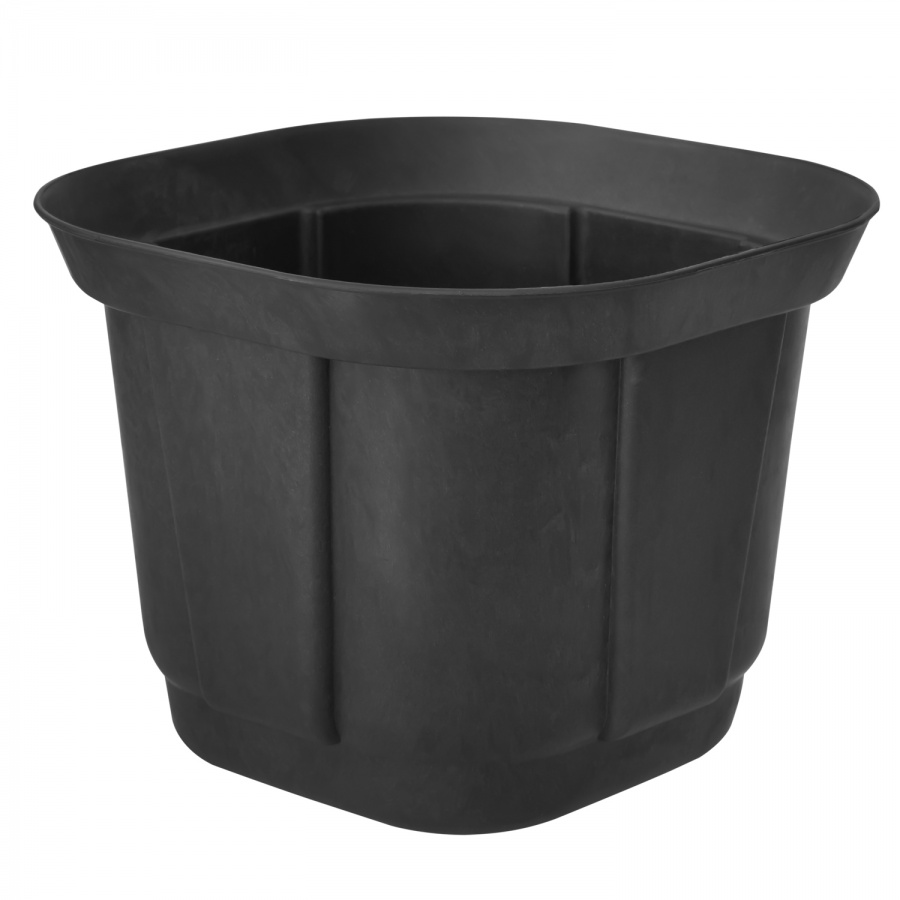 Quadratic flower pot  black (29 sm)