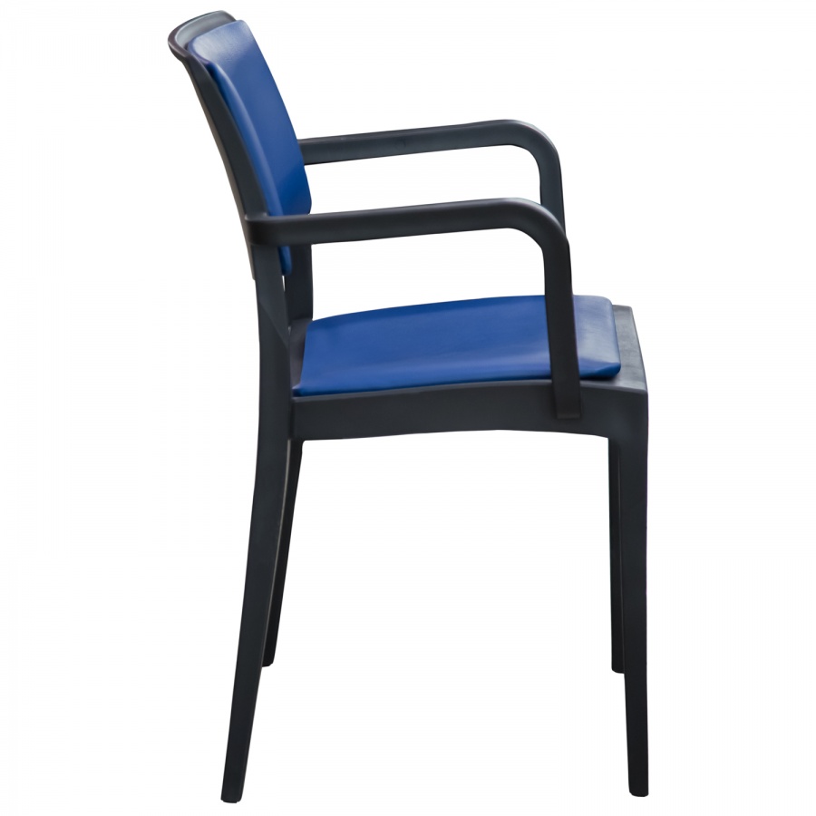 Plastic chair Petro with armrests (with 2 soft elements)